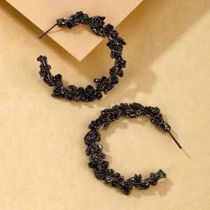 Black Rose Hoops